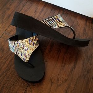 Yellow Box Mellow Mat Heeled Gem Sandals